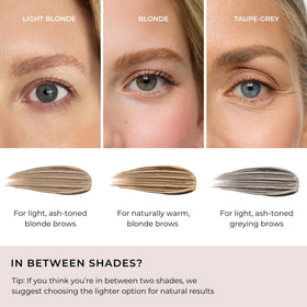 WUNDERBROW fiber-infused gel swatch showing texture and natural filling benefit