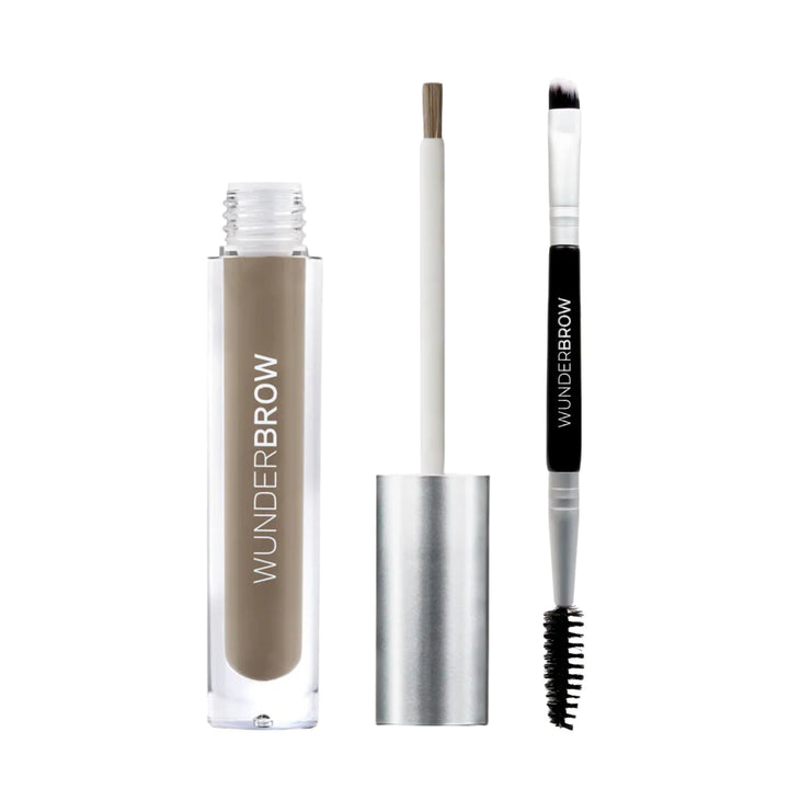 WUNDERBROW tube front view showing Taupe-Grey shade and benefit of natural tint
