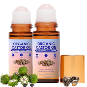 WXZTC front packaging showing dual rose quartz roller bottles benefits precision