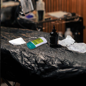 WZPB on a salon station with tools illustrating studio-ready transfer workflow