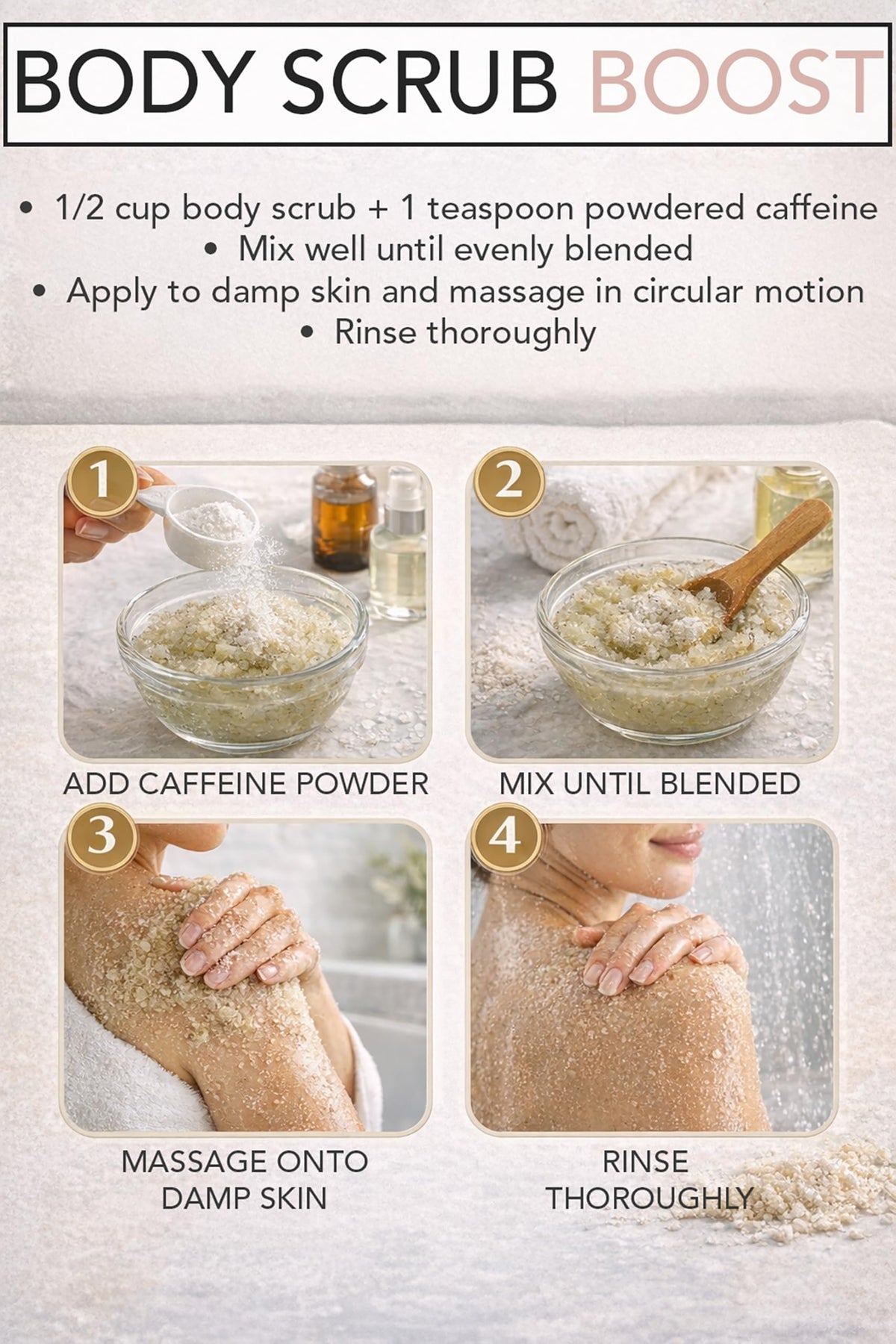 Applying under-eye cream made with Xalya caffeine powder, illustrating targeted application benefit refreshed look