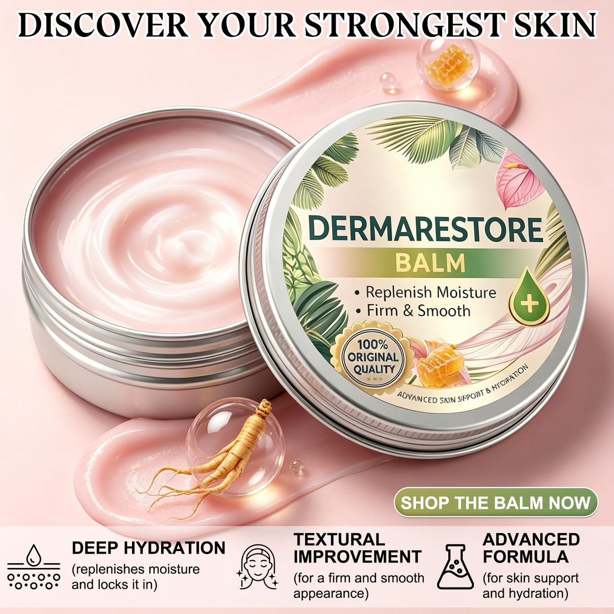 XBEGIX open tin with balm surface visible demonstrating concentrated, easy-to-scoop formula