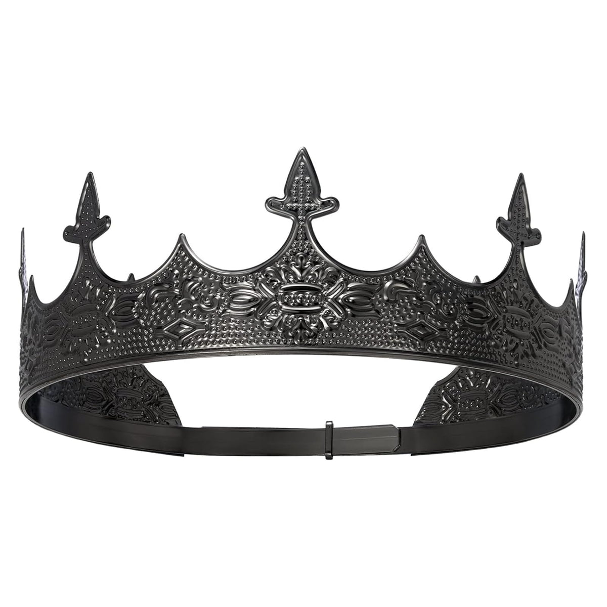 XEUZK black king crown front view showing regal shape and costume impact