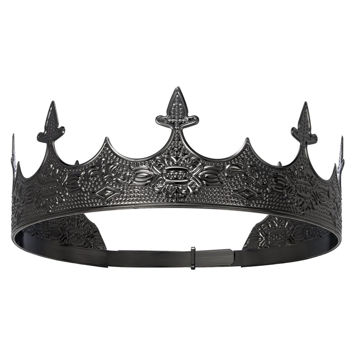 XEUZK black king crown front view showing regal shape and costume impact