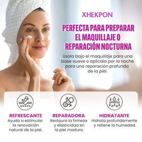 XHEKPON application to neck and décolletage for smoother skin benefit