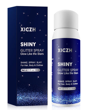 XICZH front packaging showing holographic silver spray for instant shine