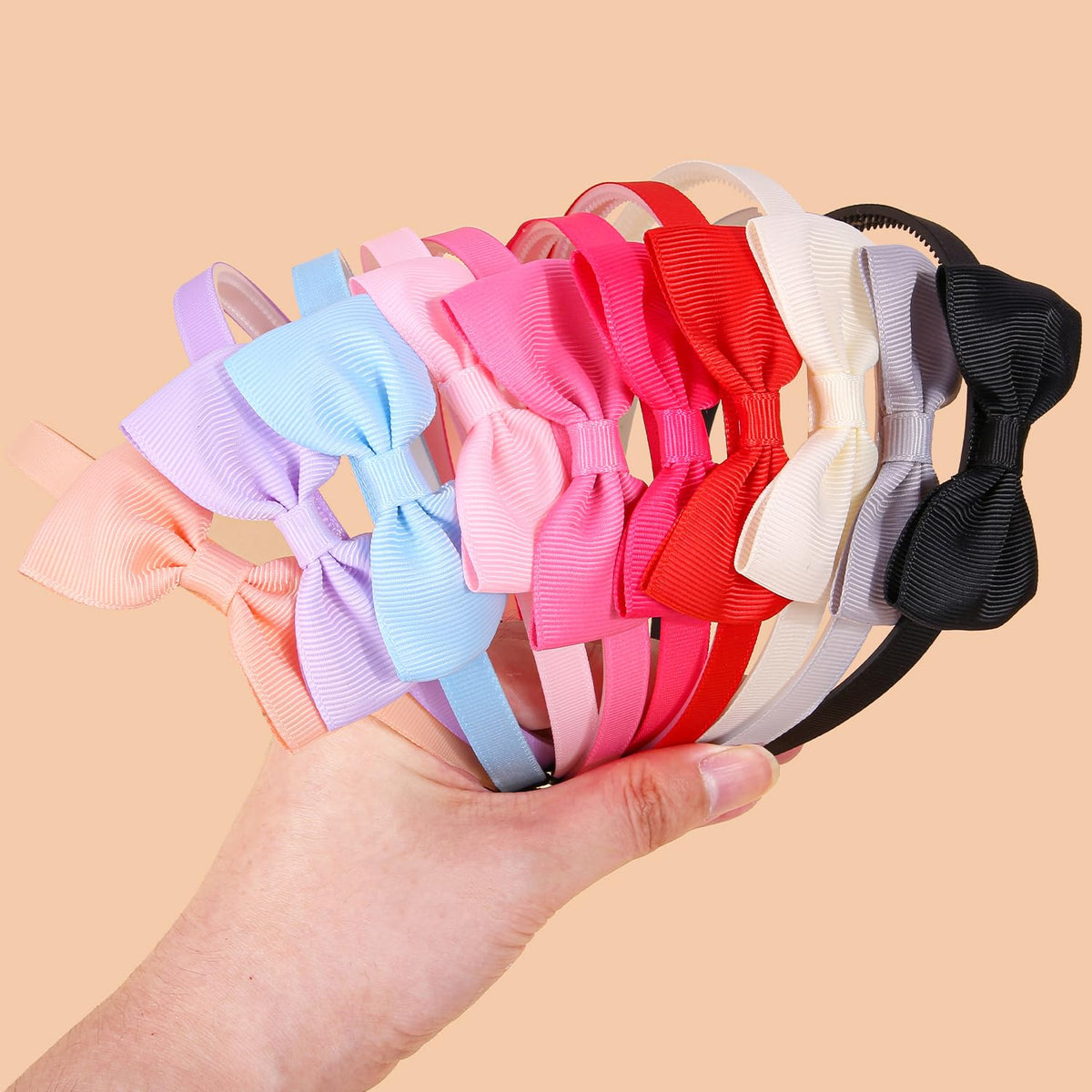 XIMA close-up of grosgrain ribbon bow texture for long-lasting style