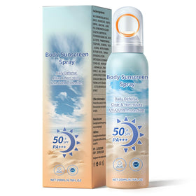 XINGXYUEL front packaging showing SPF 50 and spray benefit