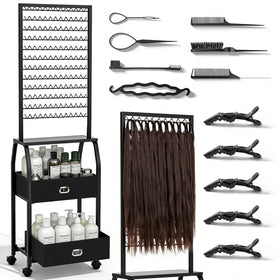 XINTUO front view full stand showing 288 pegs and space-saving benefit