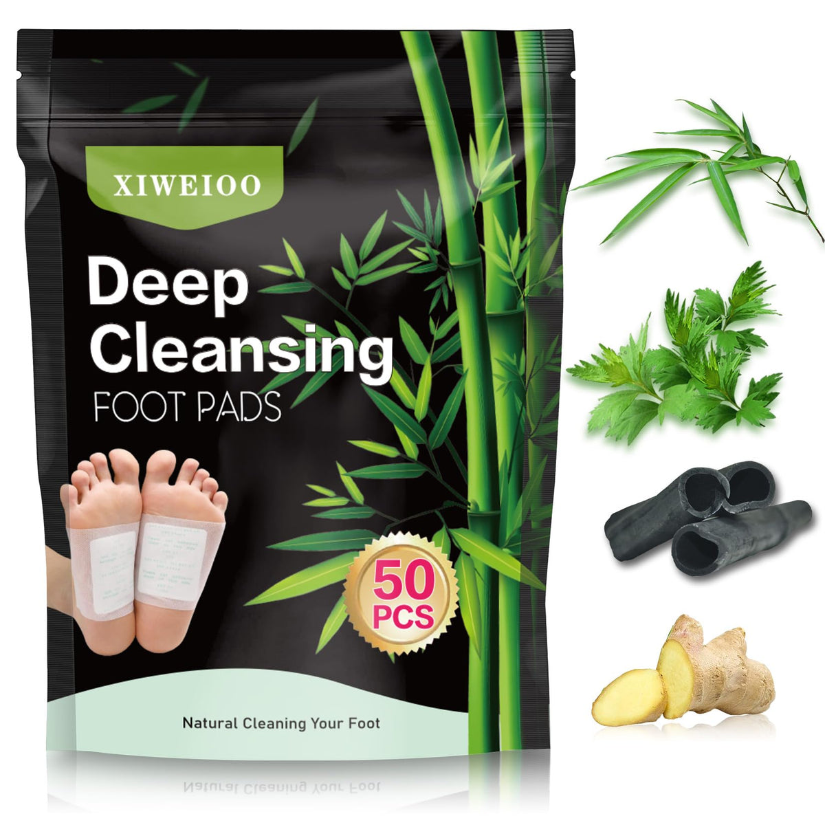xiweioo kit contents laid out showing 50 pads and 50 adhesives for supply clarity