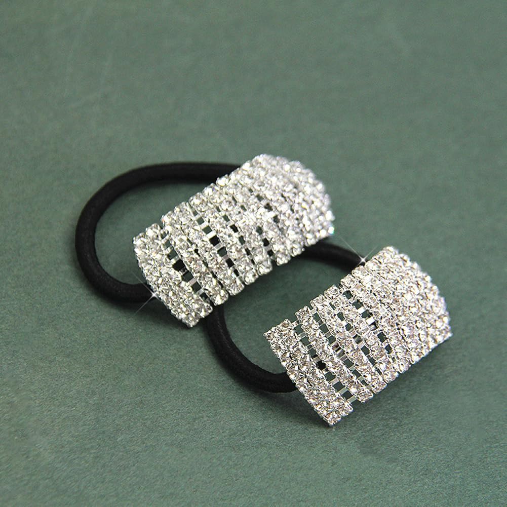 Xiwstar scrunchie stretched to show elastic core and flexibility