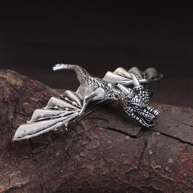 XJYHDY dragon clip placed in braid, enhances gothic braid style