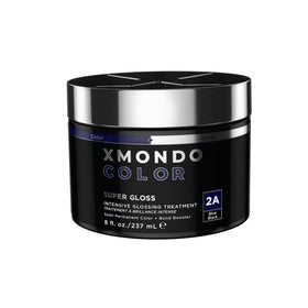XMONDO bottle front view showing blue-black mask and branding benefit shine