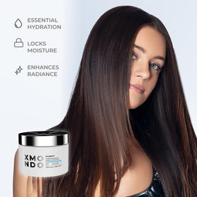 XMONDO after-treatment hair ends appearing smoother and shinier for visible results