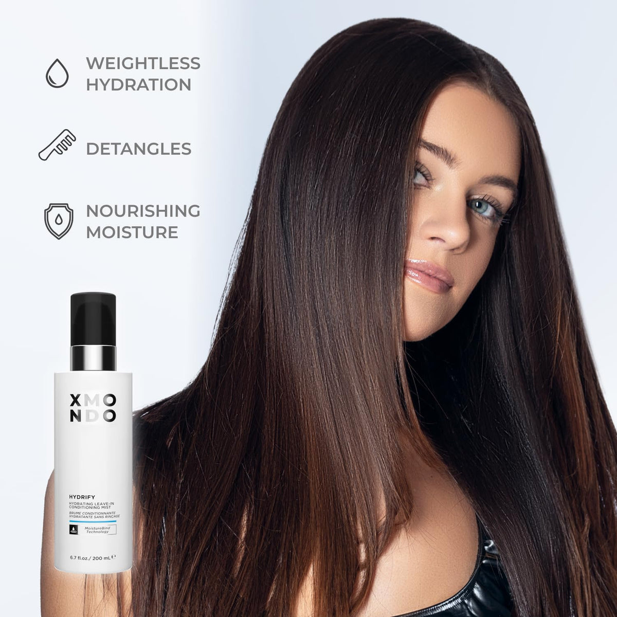 XMONDO argan oil visual highlighting nourishing oil for added softness and antioxidant benefits