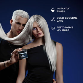 XMONDO before and after blonde results, benefit: reduced brassiness and added shine