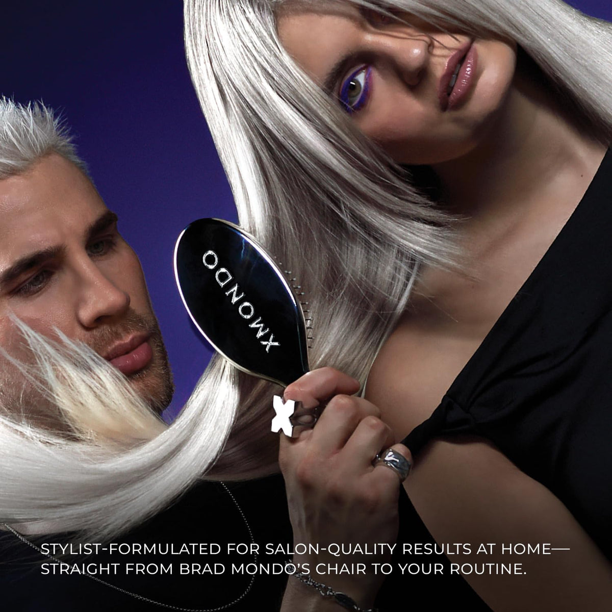 XMONDO before and after blonde hair comparison, brighter tones benefit