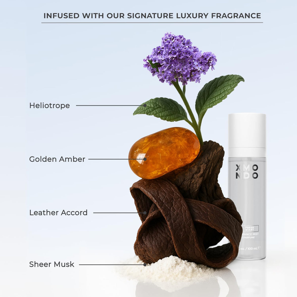 XMONDO applying conditioner to damp hair demonstrating simple at-home toning benefit
