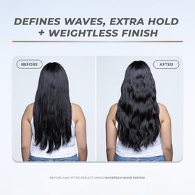 XMONDO applying foam to damp hair for defined waves