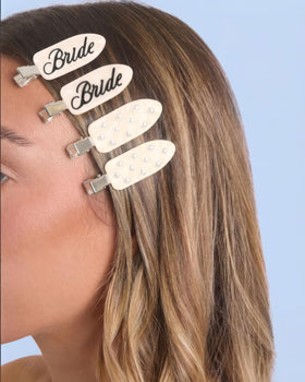 xo, Fetti clips worn during getting ready for tidy, camera-ready hair