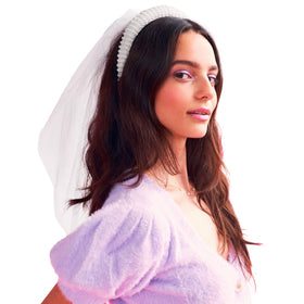 xo, Fetti front view of headband and veil showing ready-to-wear appeal