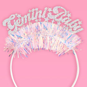 xo, Fetti headband front view showing Gemini logo and sparkle benefit
