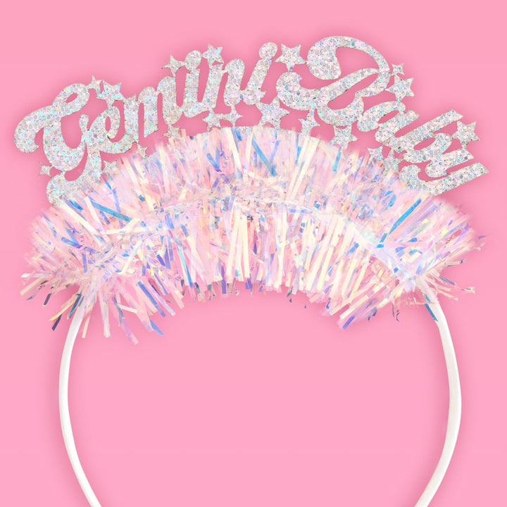 xo, Fetti headband front view showing Gemini logo and sparkle benefit