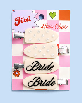 xo, Fetti clips styled at bachelorette for cohesive party styling