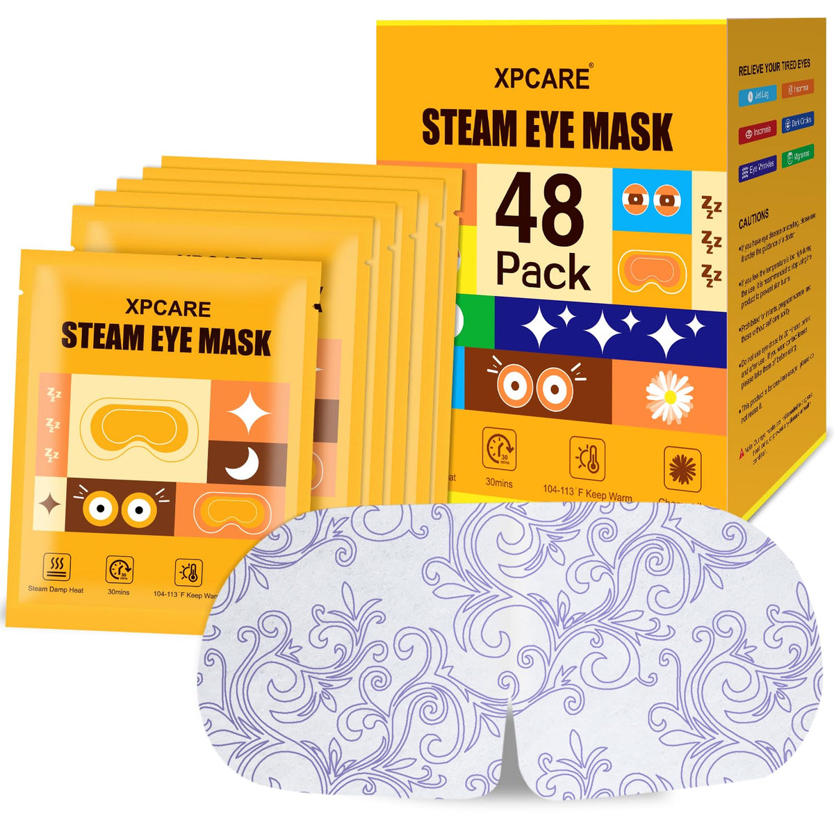 XPCARE chamomile front packaging showing 48-pack for convenience