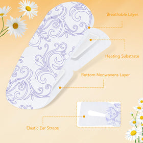 Person wearing XPCARE chamomile mask in relaxed pose for eye relief