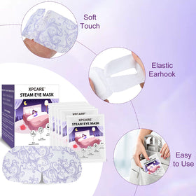 XPCARE mask next to hand showing scale and portability