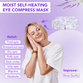 XPCARE mask worn by a user relaxing to relieve eye strain and improve rest