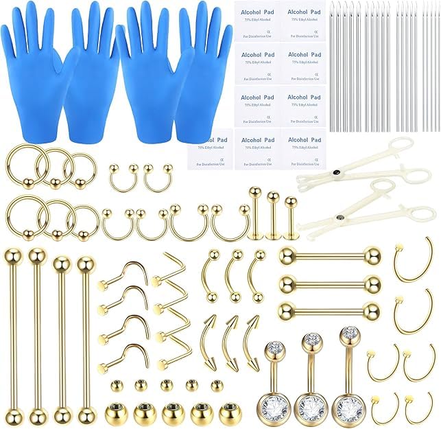 Xpircn front package showing full 90-piece piercing kit and contents benefit ready supply
