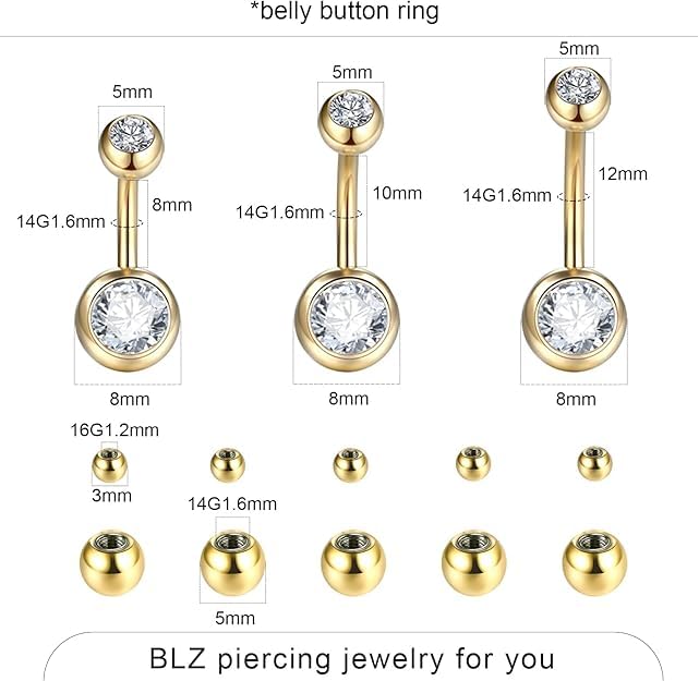 Xpircn assorted jewelry layout benefits variety with multiple gauges and styles
