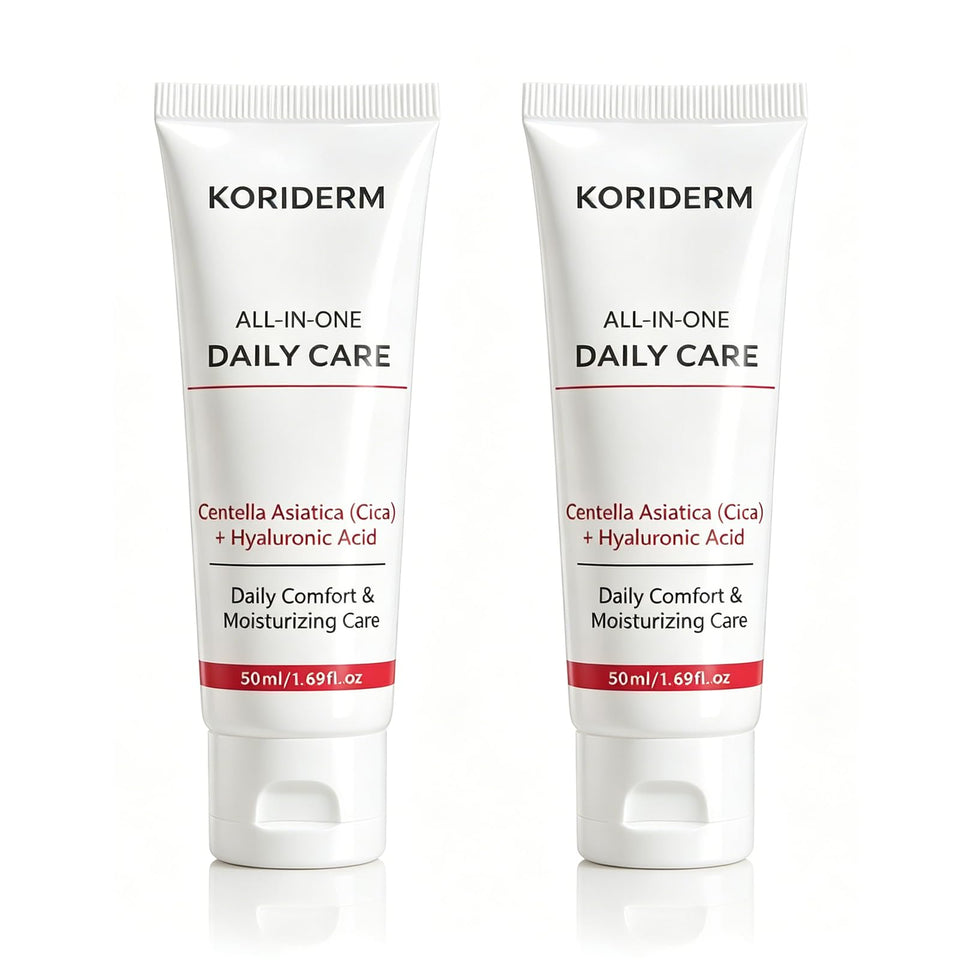 XQMVCO Koriderm front packaging showing product and benefits