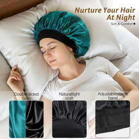 XRACEPHOL bonnet on man with long hair preventing tangles and breakage