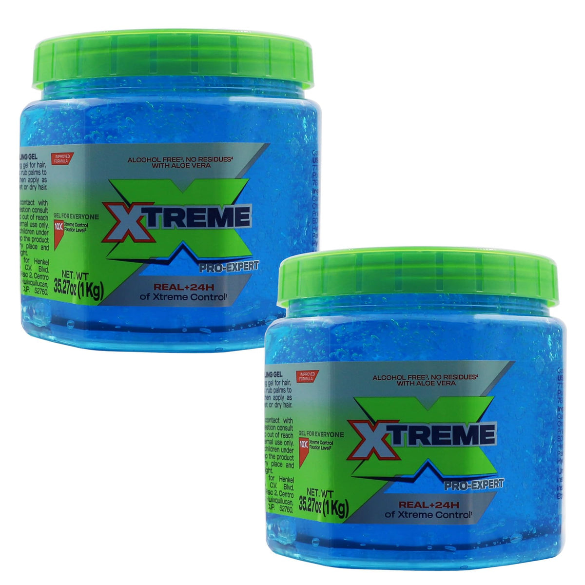 Xtreme front jar view showing product label and large 35.27 oz size benefit