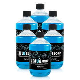 XTREME blue soap in use during a tattoo session, showing quick cleaning and soothing
