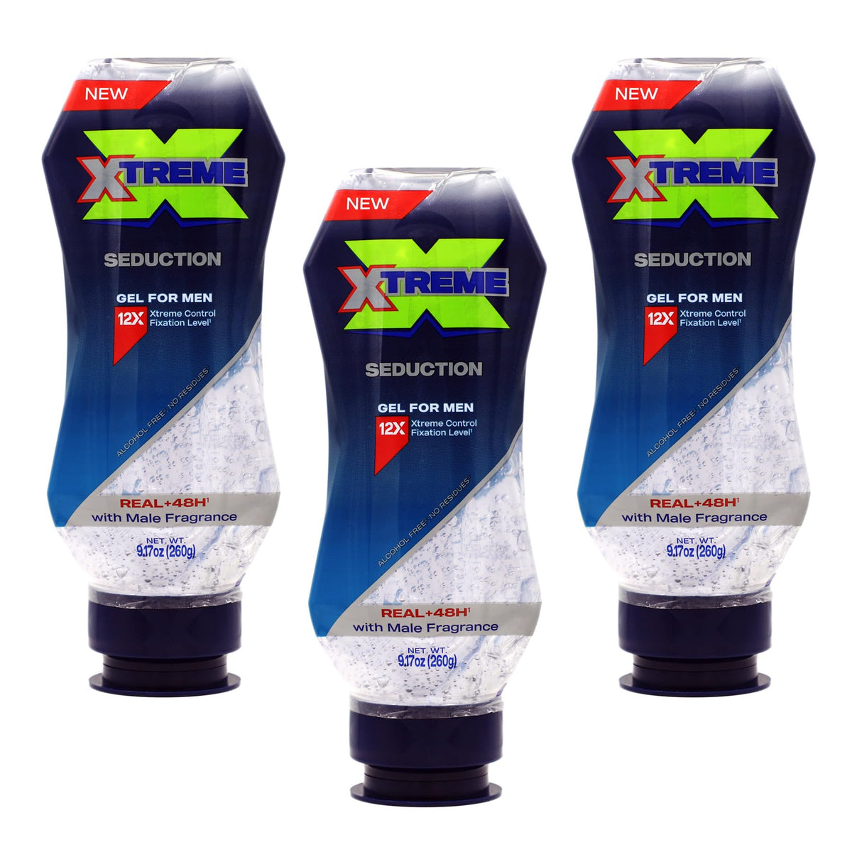 Xtreme front packaging three-bottle pack shows value and durable hold
