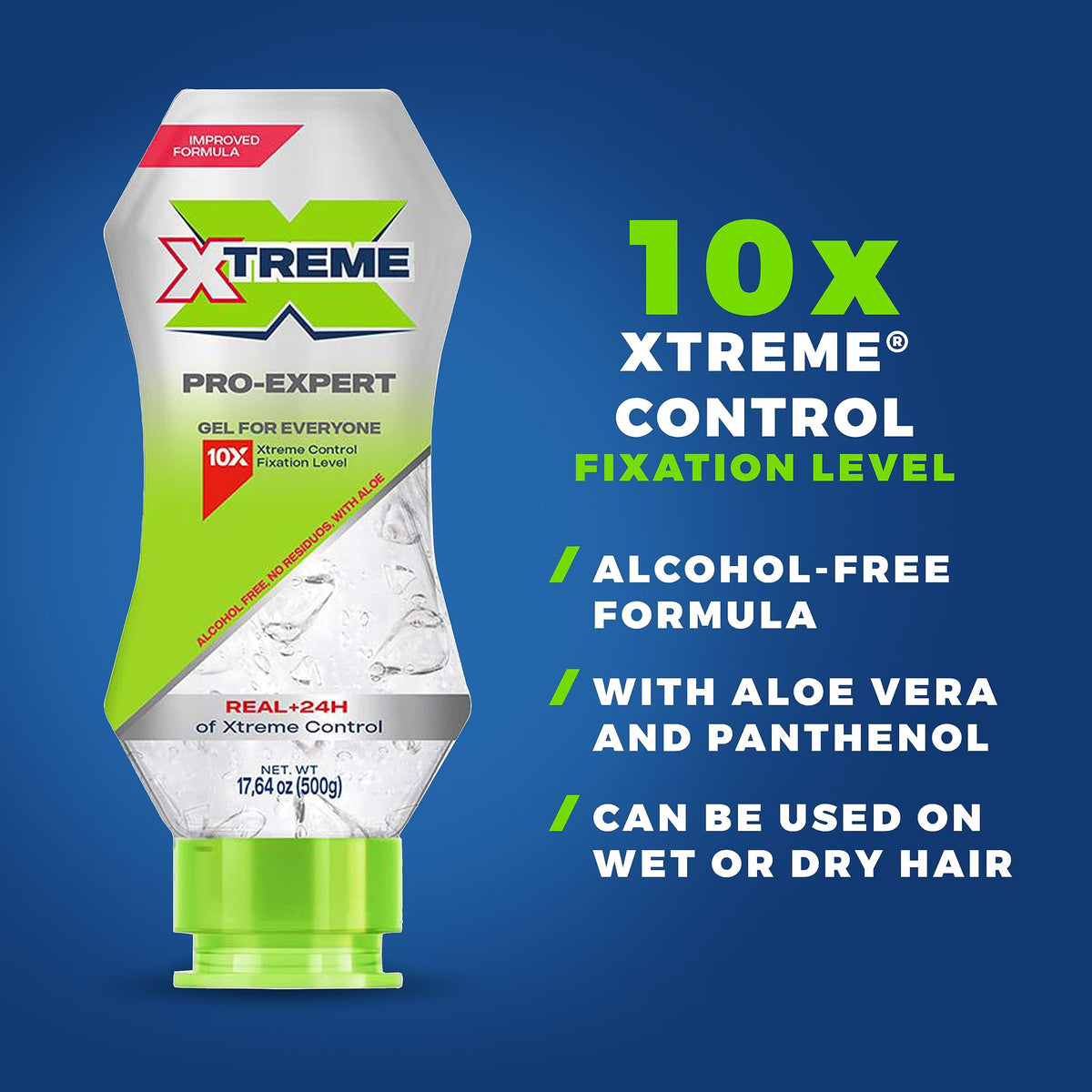 Xtreme gel applied to hair demonstrating strong hold and defined styling benefit