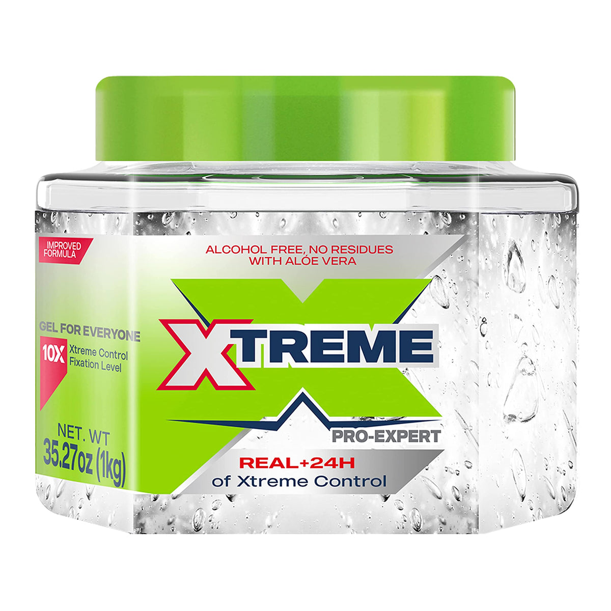 Xtreme jar front showing size and branding with easy application benefit