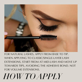 Xtreme Lashes size scale with 0.25 oz tube for portability and travel