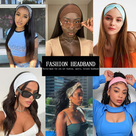XTREND headband held in hand to show stretch and size for one-size-fits-most fit