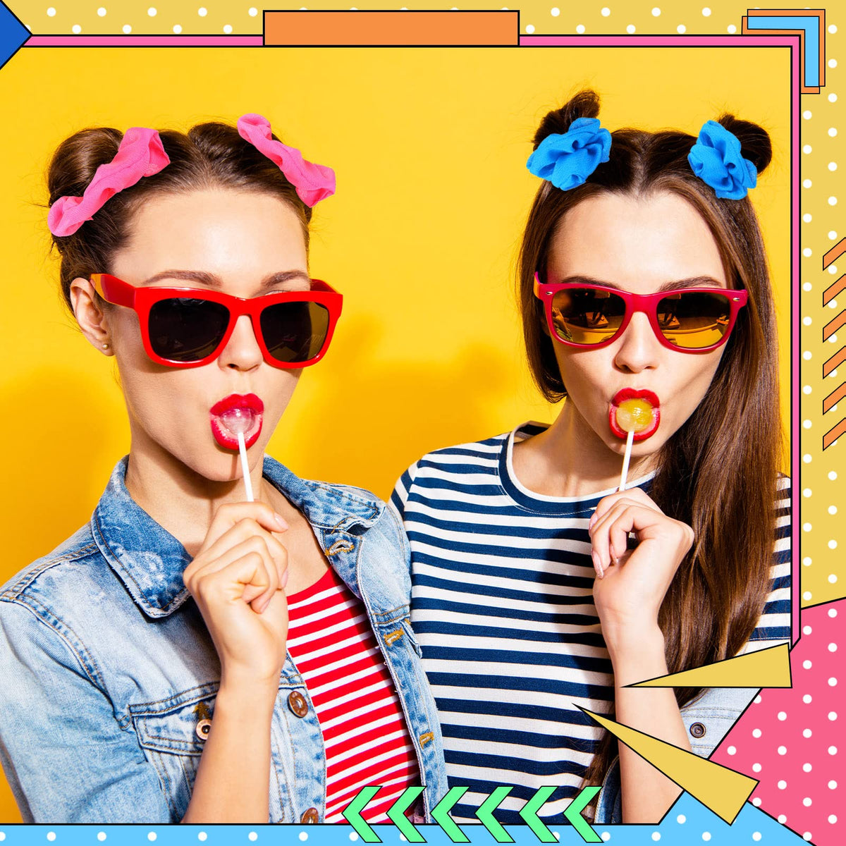 XunYee scrunchies bundled for party favors showing sharing convenience