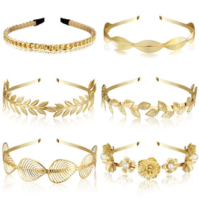 XunYee front view showing six gold headbands, clear styling options