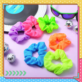 XunYee neon scrunchie securing a ponytail with secure comfortable hold