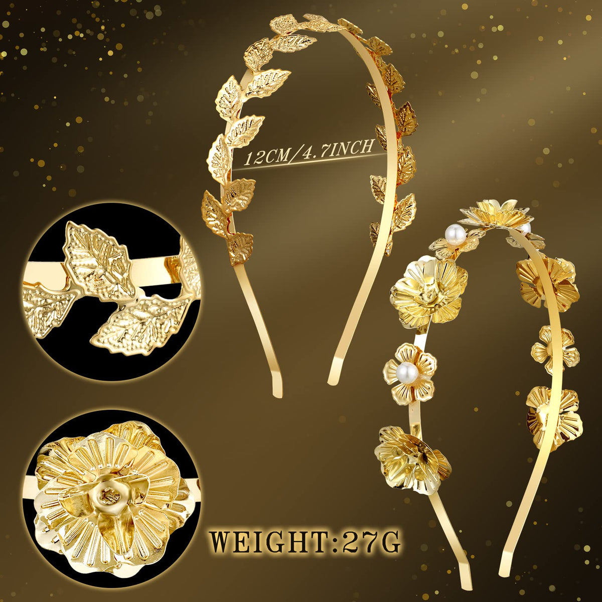 XunYee side view highlighting gold leaf pattern, shows refined texture