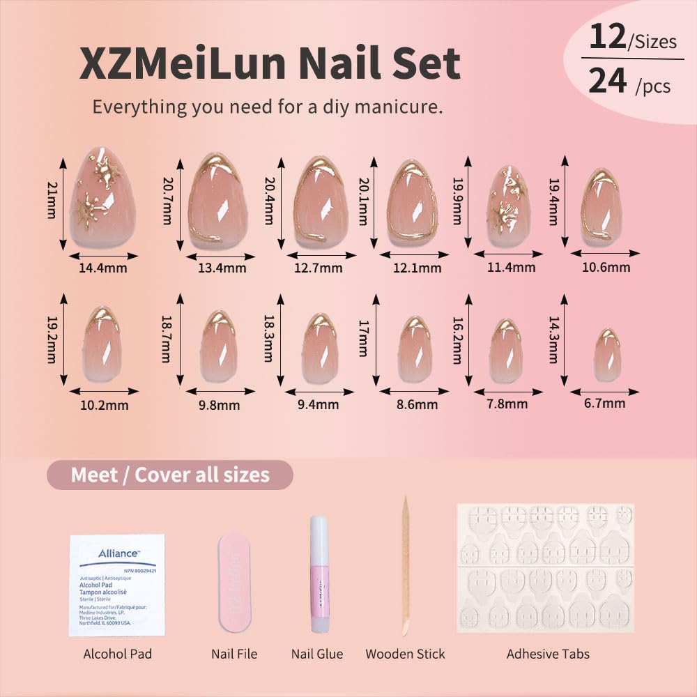 XZMeiLun application kit with jelly stickers, liquid glue, file and wooden stick for ease