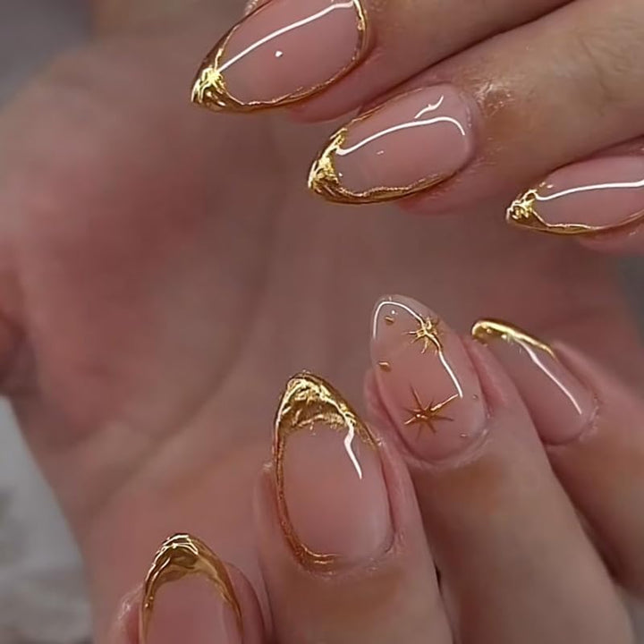 XZMeiLun front packaging showing full press-on nail set and included tools for convenience