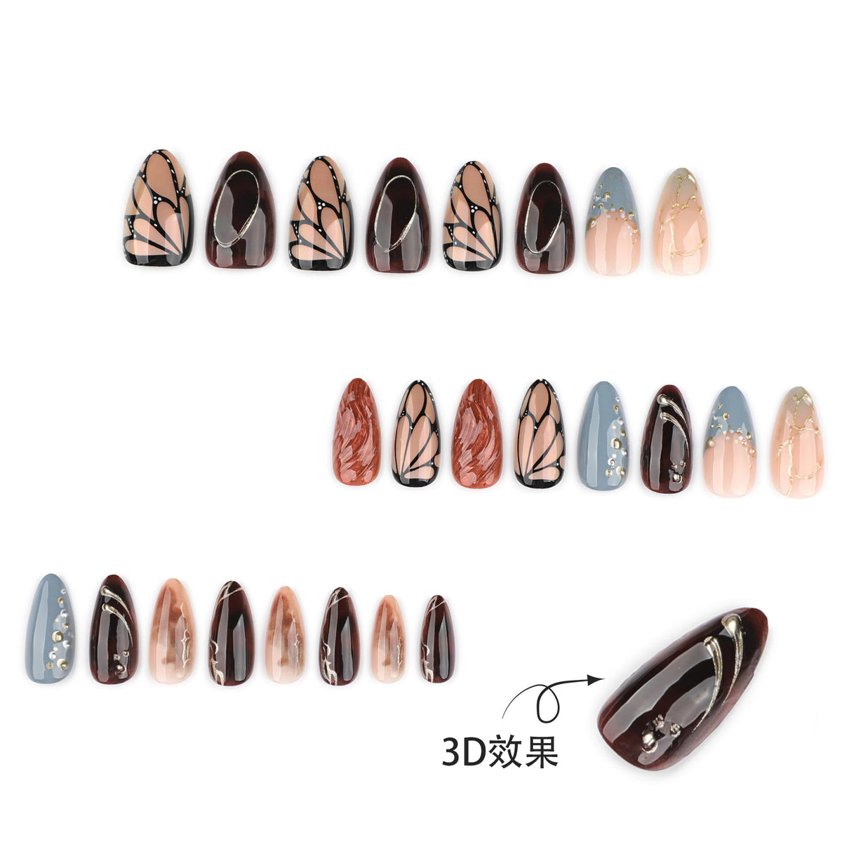 XZMeiLun nails in hand size comparison showing fit and scale